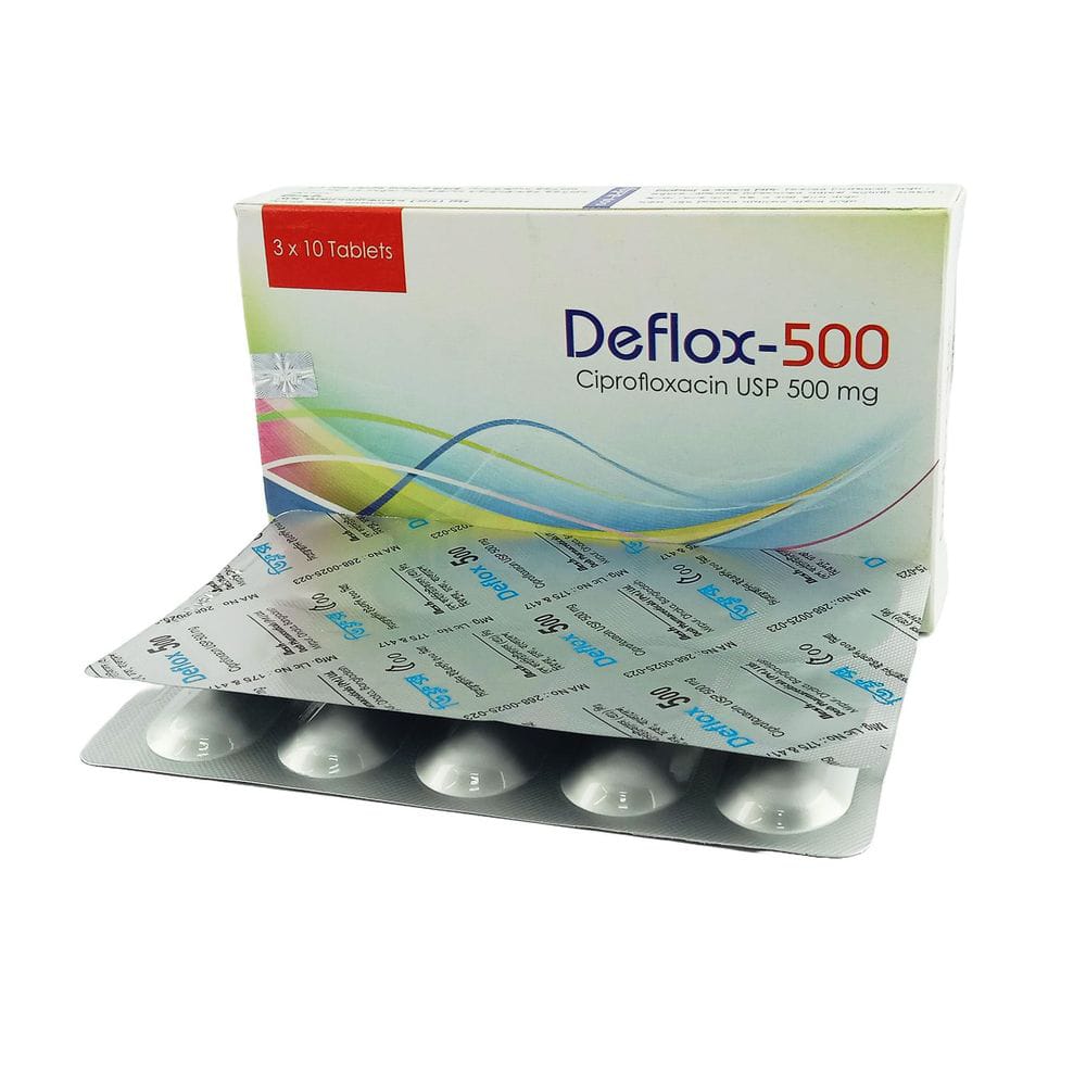 Tablet Deflox 500mg (30pcs) (Ciprofloxacin Desh Phrm)